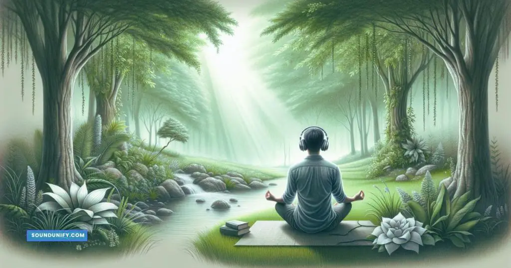 Meditating with Headphones - Increases Relaxation