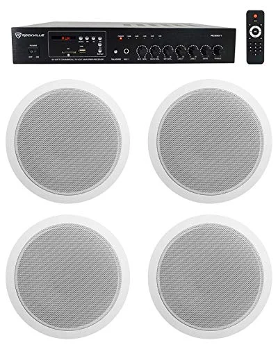 4 ceiling speakers with amplifier