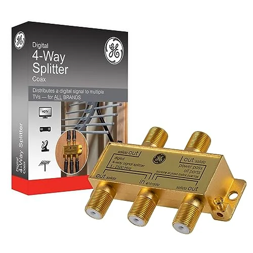 ge 4 way tv antenna amplifier splitter