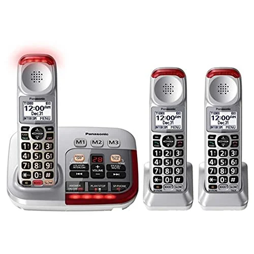 panasonic kx tgm450s amplified cordless phone with answering machine